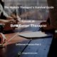Photo ID: Several people sitting at a wooden table with pens in their hands and notebooks on the table in front of them with text overlay "Episode 39: Be a Better Therapist, Deliberate Practice Part 2"