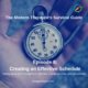 Photo ID: A hand holding a pocket watch with text overlay "Episode 8: Creating an Effective Schedule, Talking about time-management, self-care, managing crises, and competence"