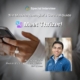 Photo ID: A person wearing a white long sleeved shirt while holding a mobile phone with text overlay "Meet Thrizer, An Interview with Raunak Sharma, CEO and Founder, thrizer.com"