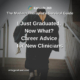 Photo ID: A person wearing graduate robes walking up stairs with text overlay "Episode 269: I graduated now what? Career Advice for New Mental Health Clinicians"
