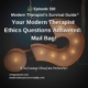 Photo ID: A large, lit up question mark on its side with text overlay "Episode 330: Your Modern Therapist Ethics Questions Answered: Mail Bag!"