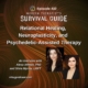 Image: Podcast episode 432 on Relational Healing and Psychedelic Therapy, featuring Alexa Altman and Shira Myrow, with abstract swirl background and guest photos.