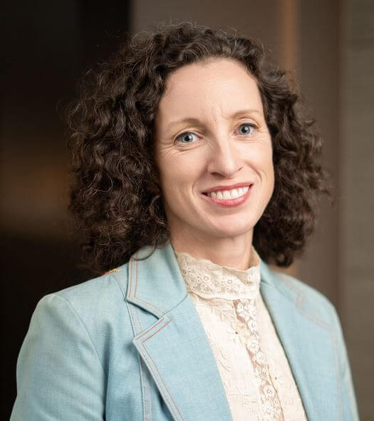 Image: a headshot of Rebecca Haw Allensworth