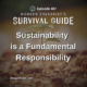 Image: Episode 487 artwork for Modern Therapist's Survival Guide titled "Sustainability is a Fundamental Responsibility." The graphic features a small green seedling growing from rocky soil, symbolizing resilience, growth, and building a sustainable therapy practice.