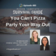Image: Episode 490 artwork for Modern Therapist’s Survival Guide titled “You Can’t Pizza Party Your Way Out of Burnout,” featuring pizza in the background and photos of guests Kimberly Johnson, PhD, LMHCD, and Lucy Li, MD.